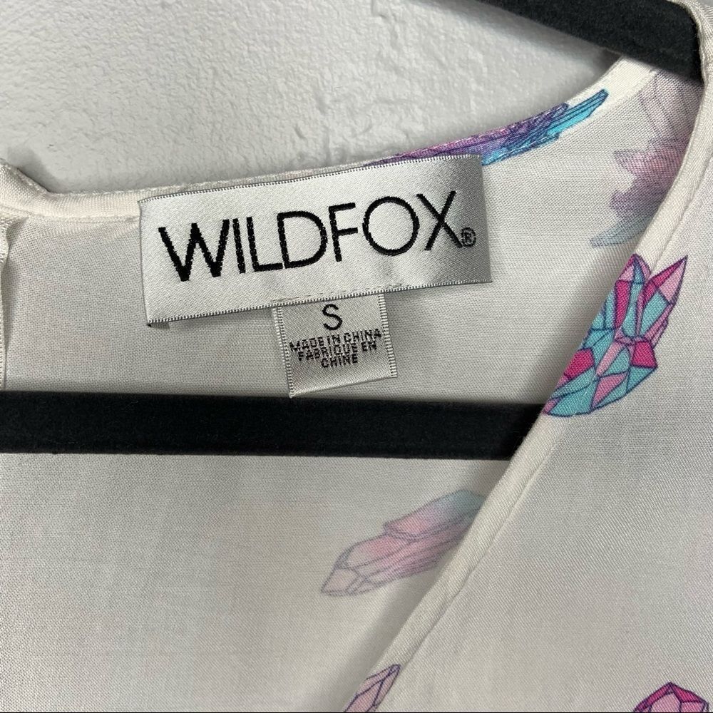 Sz Small Wildfox White Neon Purple Crystal Romper - Picture 11 of 12